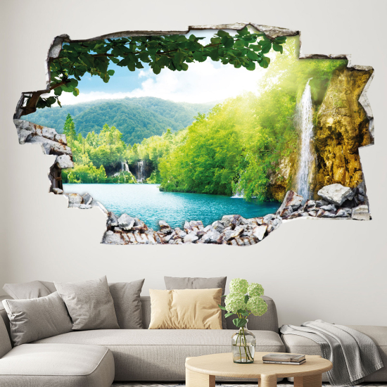 Adesivo murale effetto 3D - Cascata