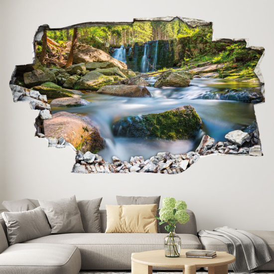 Adesivo murale effetto 3D - Cascata