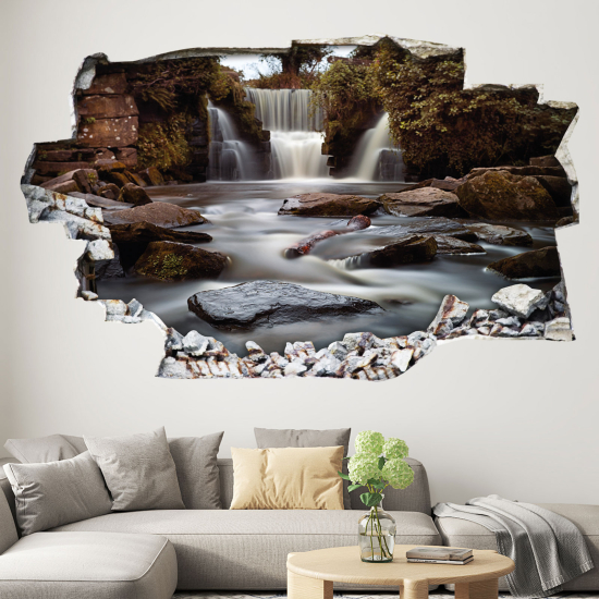 Adesivo murale effetto 3D - Cascata