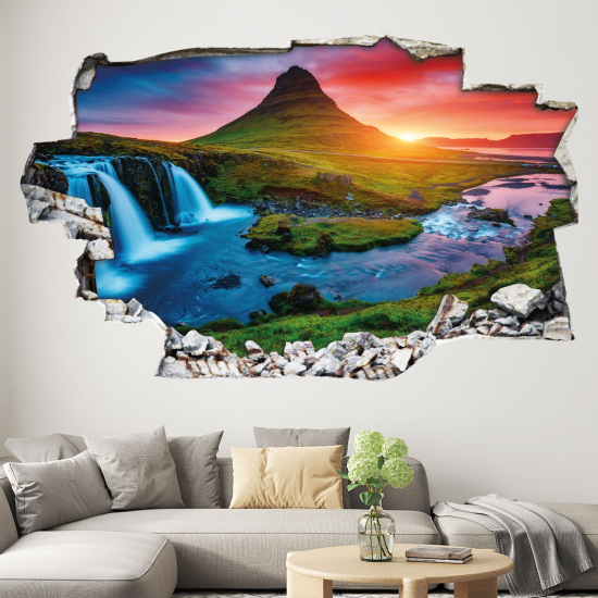 Adesivo murale effetto 3D - Cascata