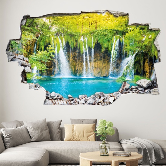 Adesivo murale effetto 3D - Cascate