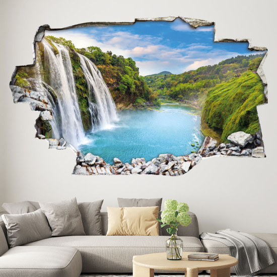 Adesivo murale effetto 3D - Cascate