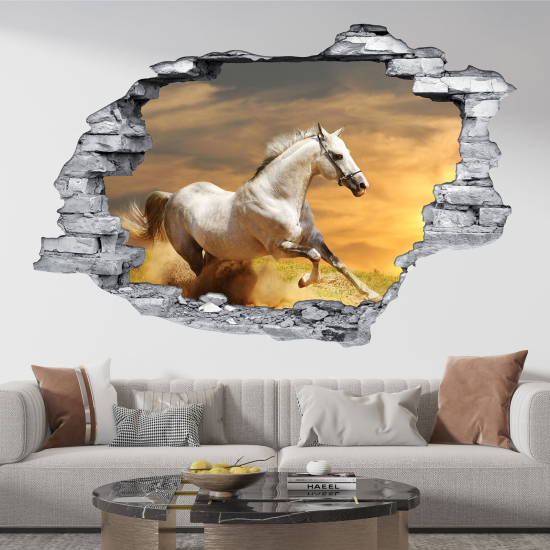 Adesivo murale effetto 3D - Cavallo