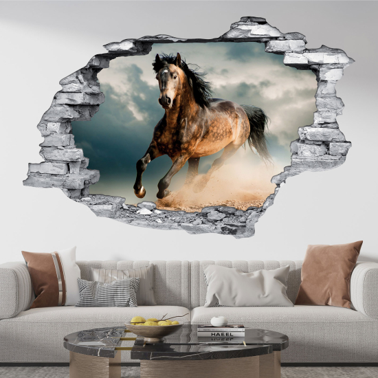 Adesivo murale effetto 3D - Cavallo