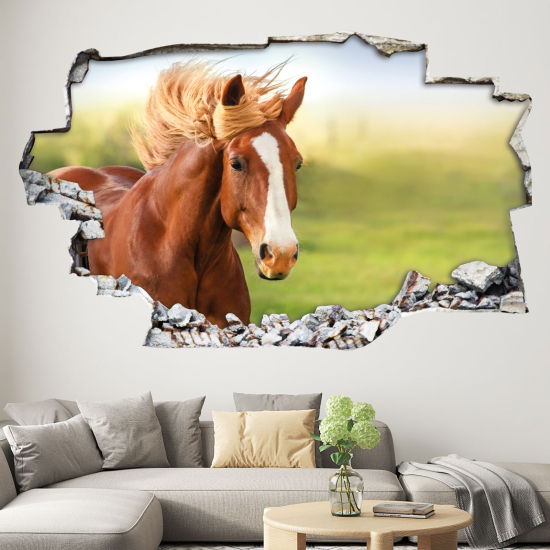 Adesivo murale effetto 3D - Cavallo