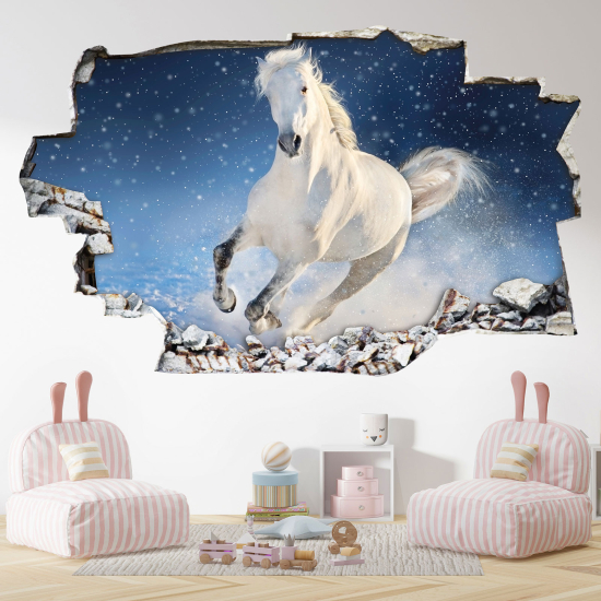 Adesivo murale effetto 3D - Cavallo