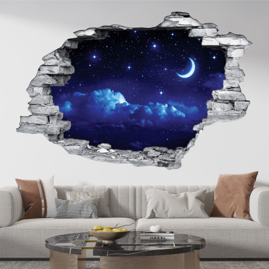 Adesivo murale effetto 3D - Cielo Notte