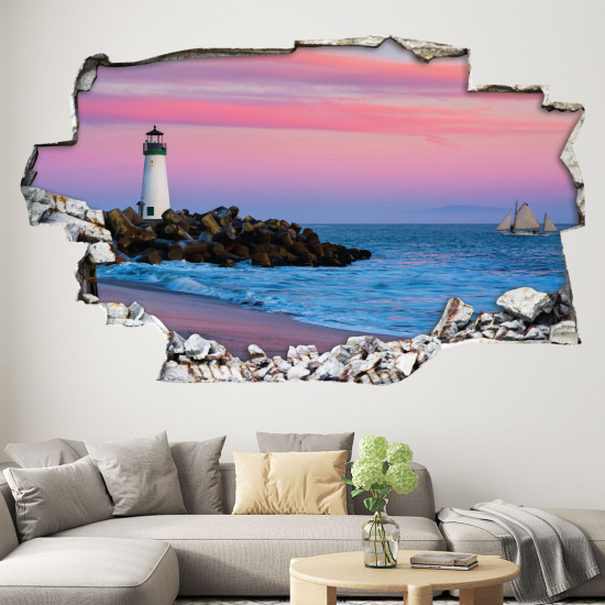 Adesivo murale effetto 3D - Faro