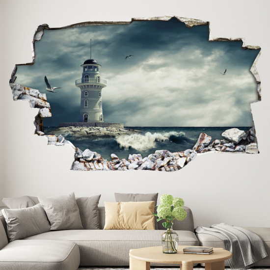 Adesivo murale effetto 3D - Faro