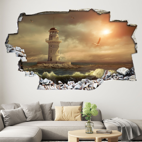 Adesivo murale effetto 3D - Faro
