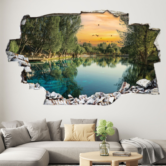 Adesivo murale effetto 3D - Fiume