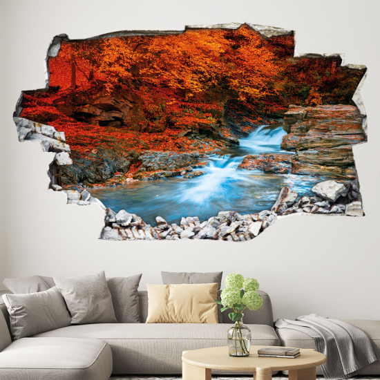 Adesivo murale effetto 3D - Fiume