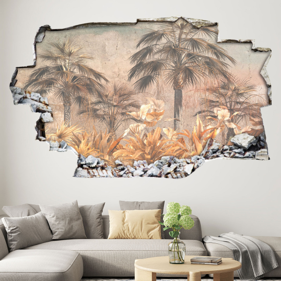 Adesivo murale effetto 3D - Foresta Tropicale