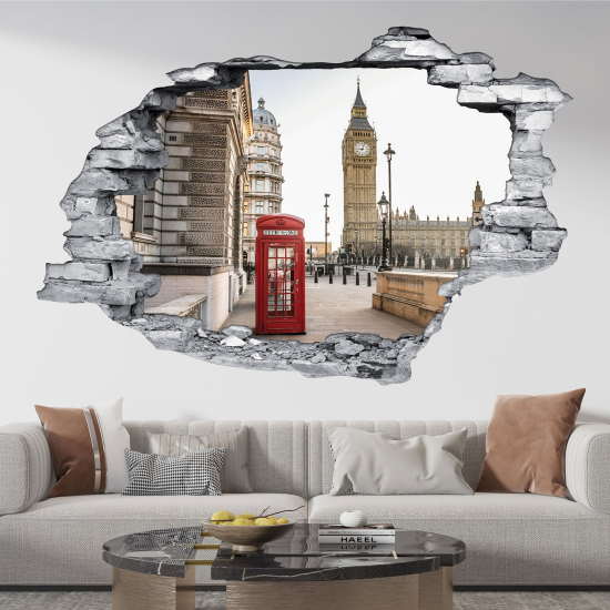 Adesivo murale effetto 3D - Londra