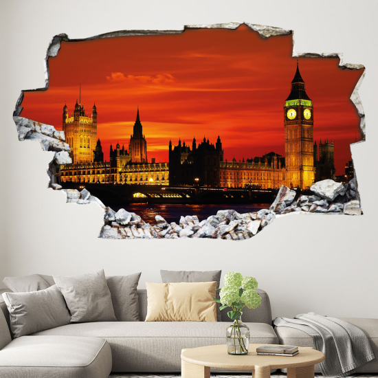 Adesivo murale effetto 3D - Londra