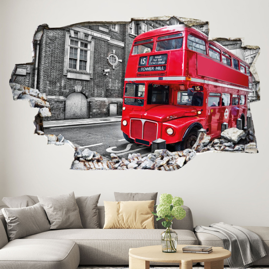 Adesivo murale effetto 3D - Londra
