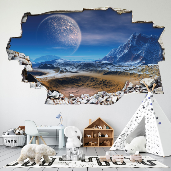 Adesivo murale effetto 3D - Luna