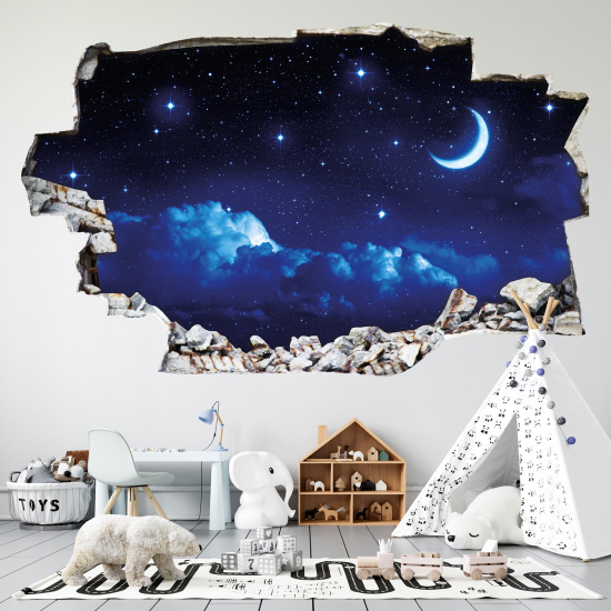 Adesivo murale effetto 3D - Luna