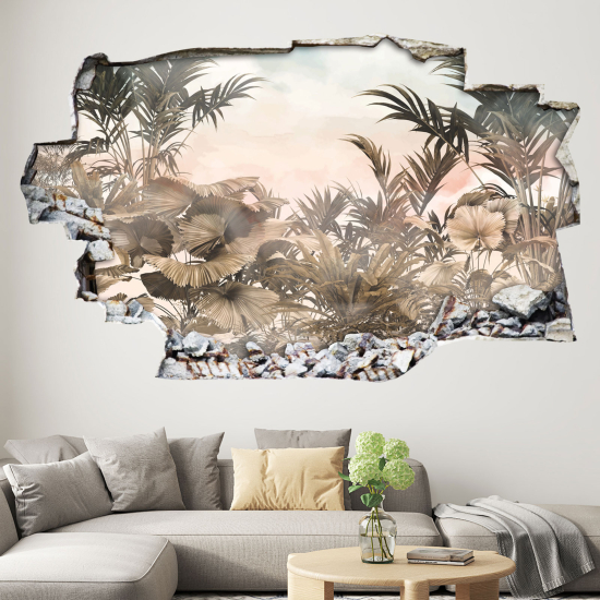 Adesivo murale effetto 3D - Motivo Tropical