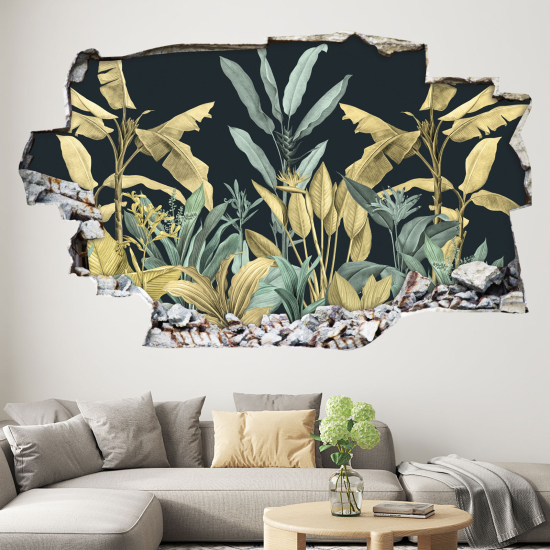 Adesivo murale effetto 3D - Motivo Tropical
