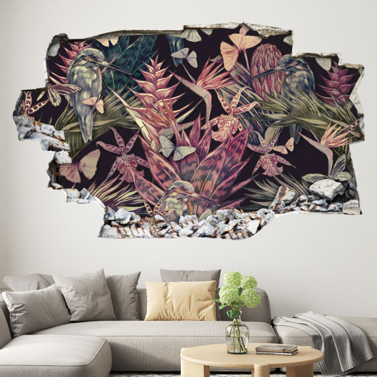 Adesivo murale effetto 3D - Motivo Tropical