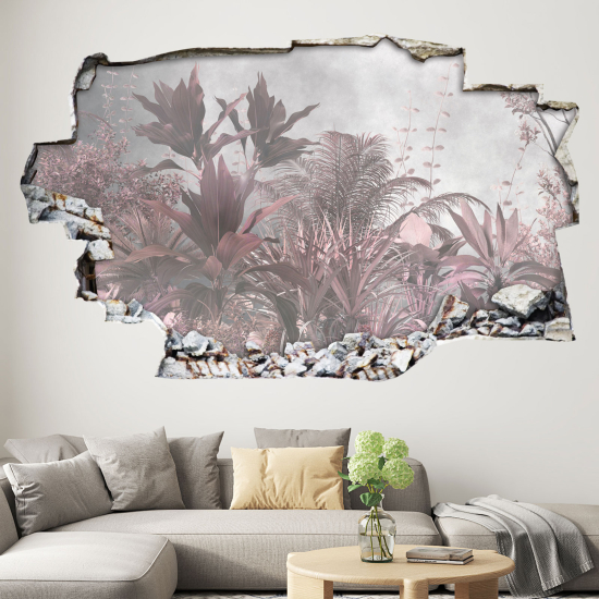 Adesivo murale effetto 3D - Motivo Tropical