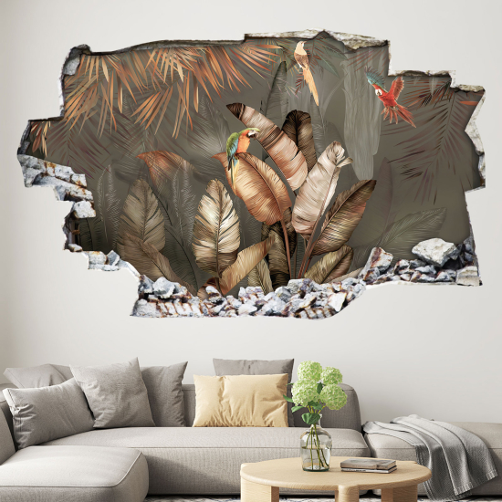 Adesivo murale effetto 3D - Motivo Tropical