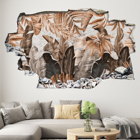 Adesivo murale effetto 3D - Motivo Tropical