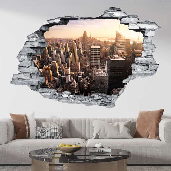 Adesivo murale effetto 3D - New York