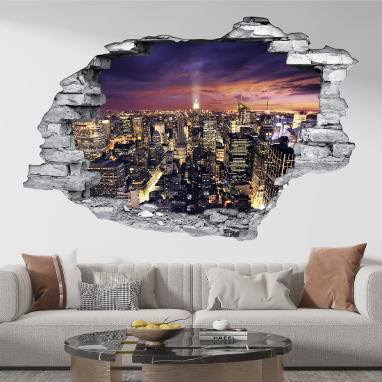 Adesivo murale effetto 3D - New York