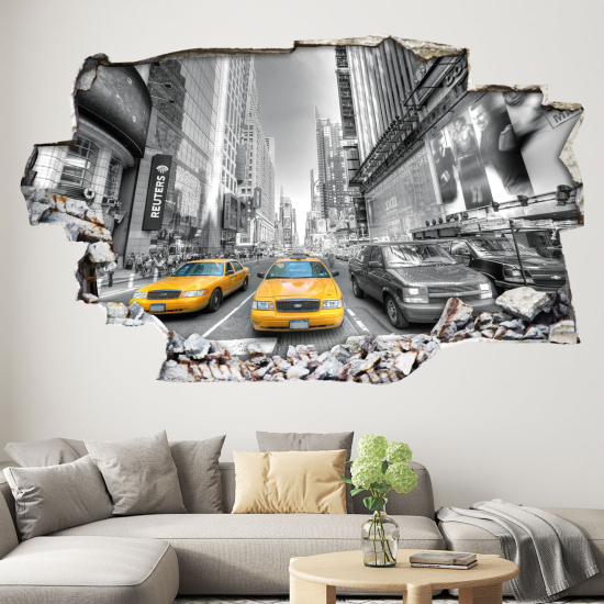 Adesivo murale effetto 3D - New York
