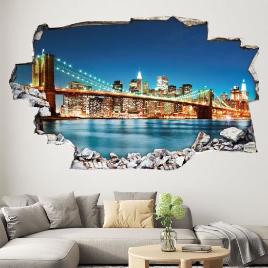 Adesivo murale effetto 3D - New York