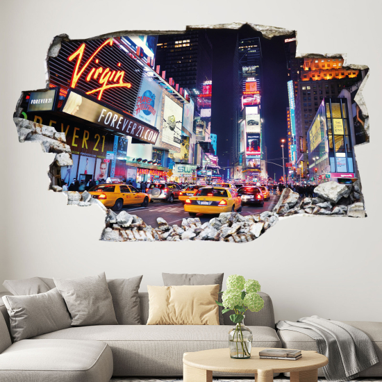 Adesivo murale effetto 3D - New York