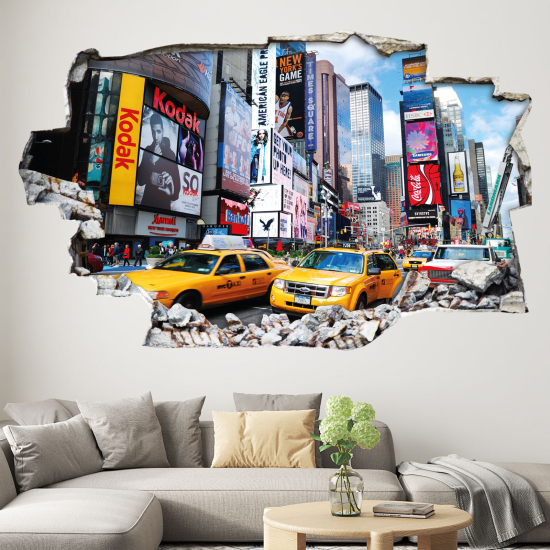 Adesivo murale effetto 3D - New York
