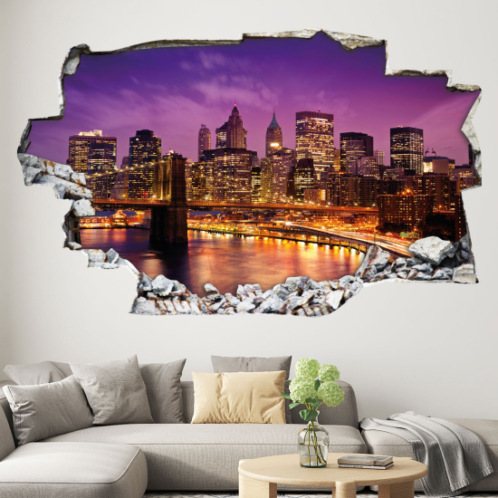 Adesivo murale effetto 3D - New York