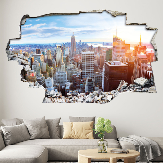 Adesivo murale effetto 3D - New York