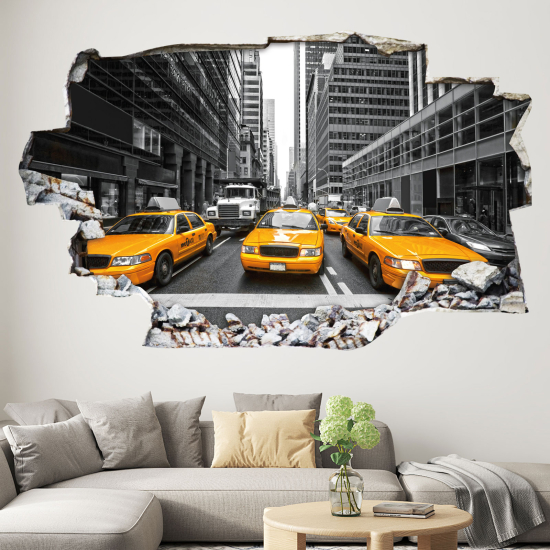 Adesivo murale effetto 3D - New York