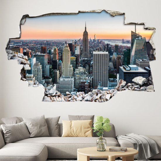 Adesivo murale effetto 3D - New York