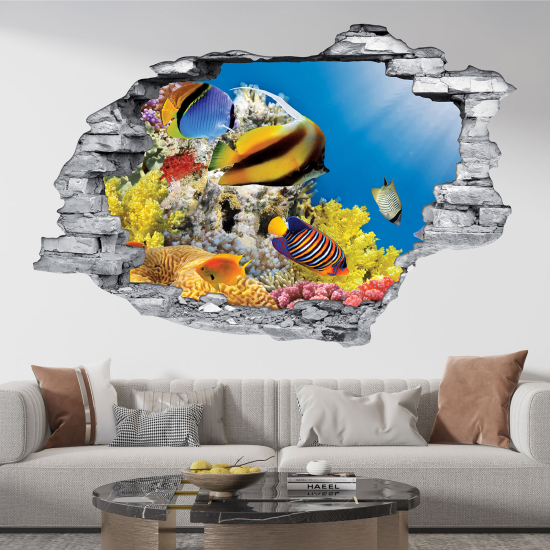 Adesivo murale effetto 3D - Oceano