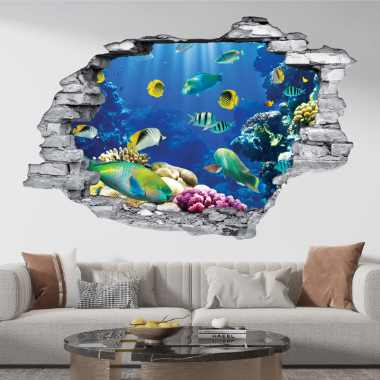 Adesivo murale effetto 3D - Oceano