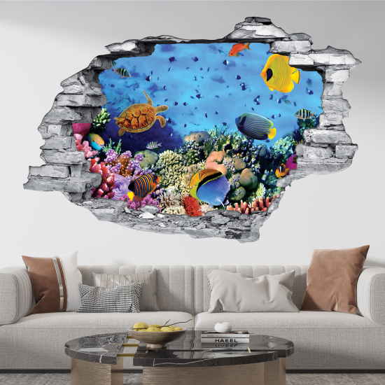Adesivo murale effetto 3D - Oceano