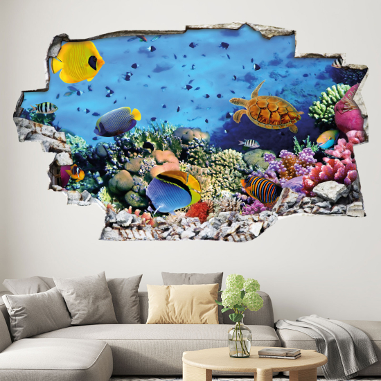 Adesivo murale effetto 3D - Oceano