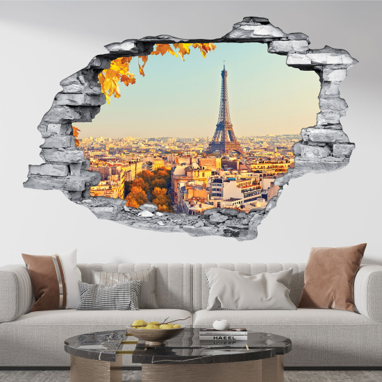 Adesivo murale effetto 3D - Parigi