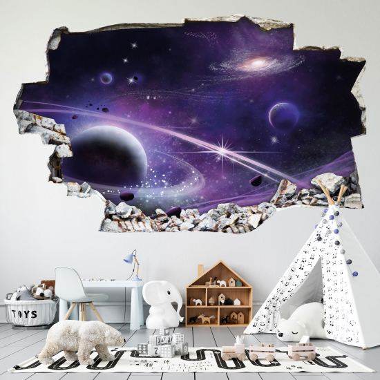 Adesivo murale effetto 3D - Spazio