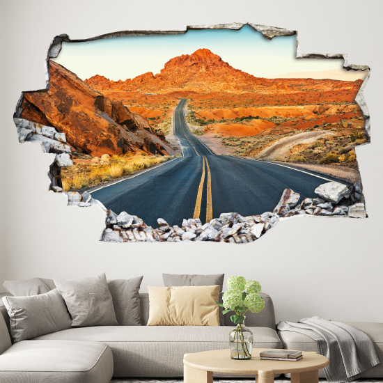 Adesivo murale effetto 3D - Strada Las Vegas