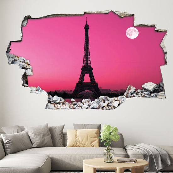 Adesivo murale effetto 3D - Torre Eiffel
