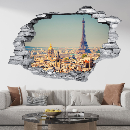 Adesivo murale effetto 3D - Torre Eiffel