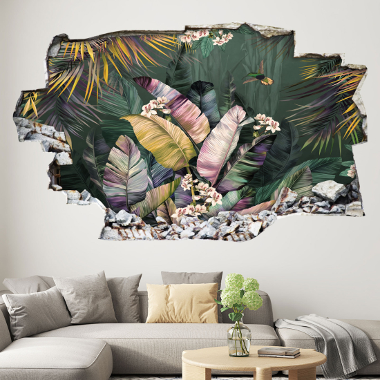 Adesivo murale effetto 3D - Tropicale