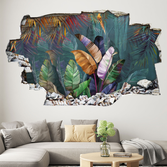 Adesivo murale effetto 3D - Tropicale
