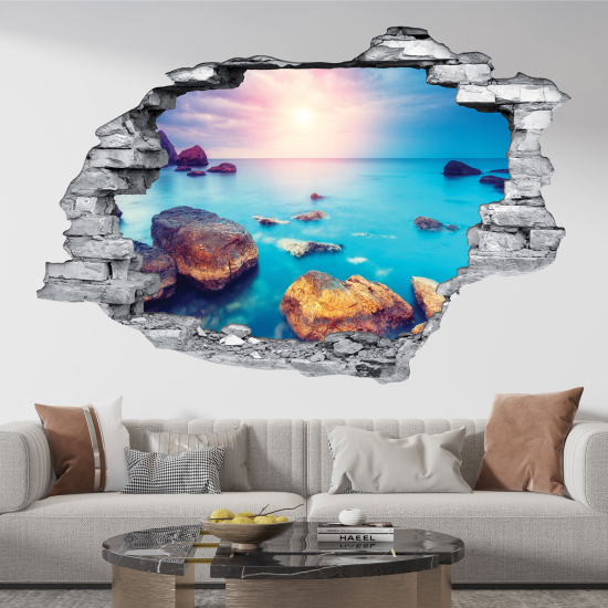 Adesivo murale effetto 3D - Vista Mare